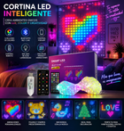 CORTINA LED INTELIGENTE 3X2M – 400 LEDS RGB - miniatura 4