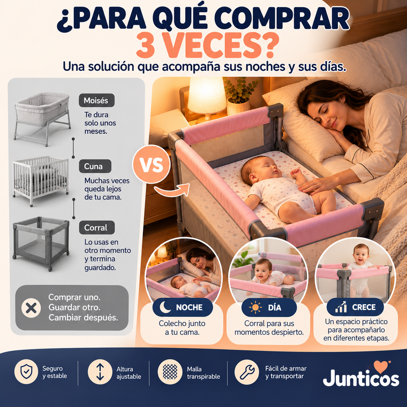 Corral Colecho para bebé ajustable 4