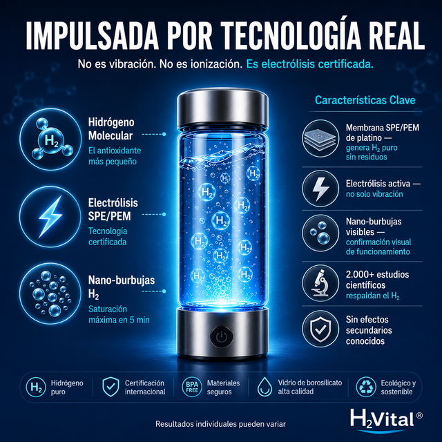 H2Vital® — Botella Generadora de Agua de Hidrógeno Molecular