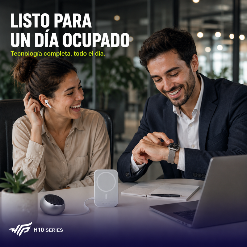 Mega Combo Total 8x1 – Reloj Inteligente + AirPods + Power Bank y Más imagen 2