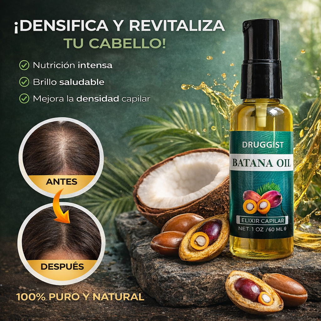 Kit de crecimiento capilar 4 en 1 de Compra Exitosa con aceite de Batana, incluye productos para fortalecer y promover el crecimiento del cabello.